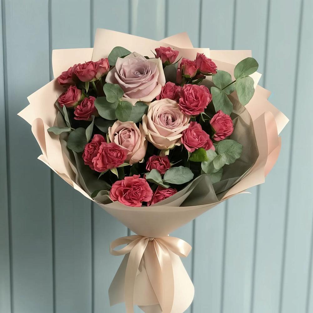 Букет цветов из: Гвоздики и Розы в Мирном