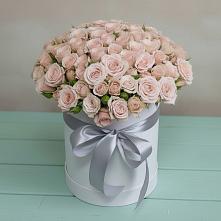 Цветочная композиция из Розы в шляпной коробке в Мирном