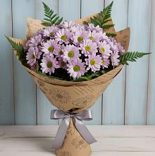 Букет цветов из:  Хризантемы #REPLACE_PRED# Мирном