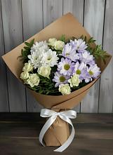 Букет цветов из:  Хризантемы и Розы в Мирном