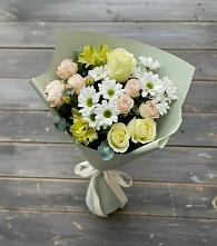 Букет цветов из:  Альстромерии, Розы и Хризантемы в Мирном