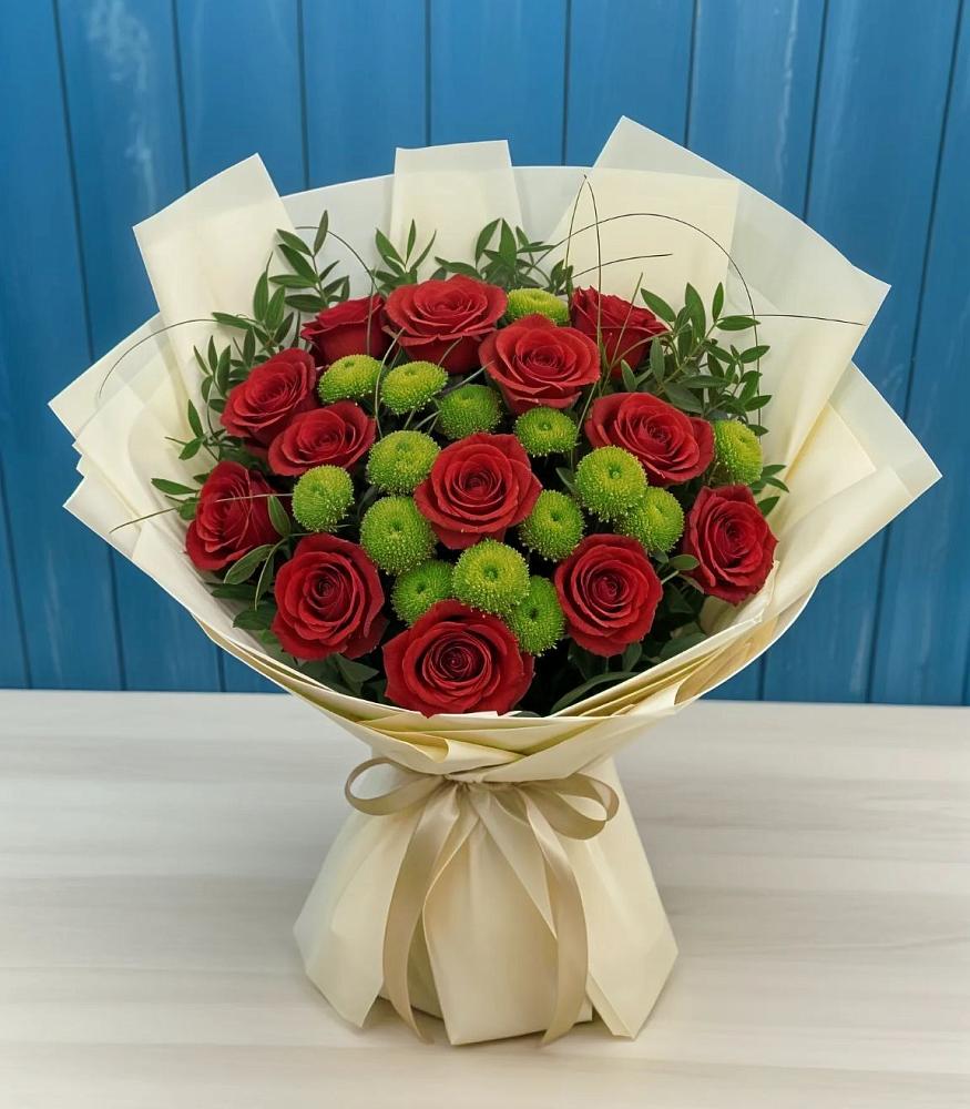 Букет цветов из: Розы и Хризантемы в Мирном